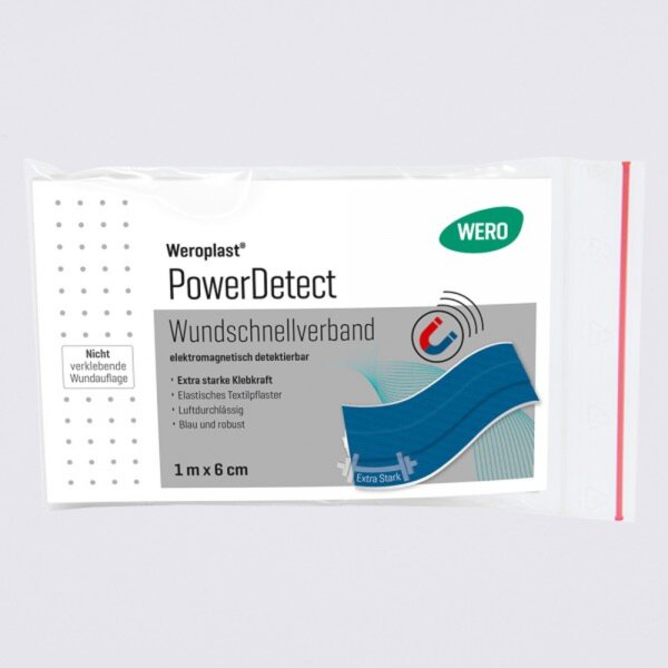 Weroplast PowerDetect Wundschnellverband aus Textil detektierbar - 1 m x 6 cm