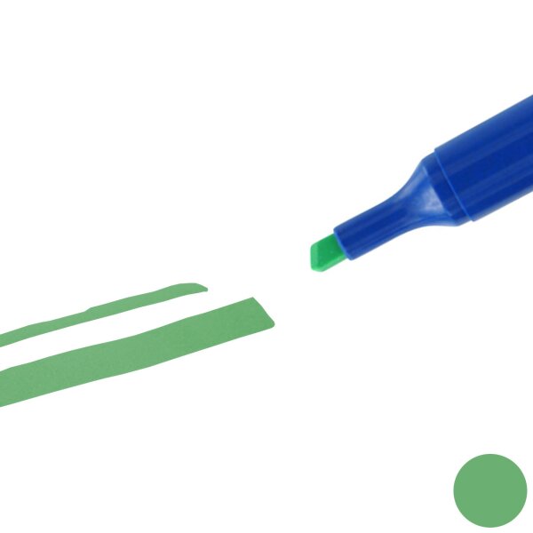Textmarker detektierbar - Schriftfarbe: grün / Körperfarbe: blau