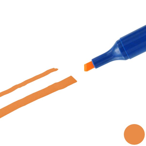 Textmarker detektierbar - Schriftfarbe: orange / Körperfarbe: blau