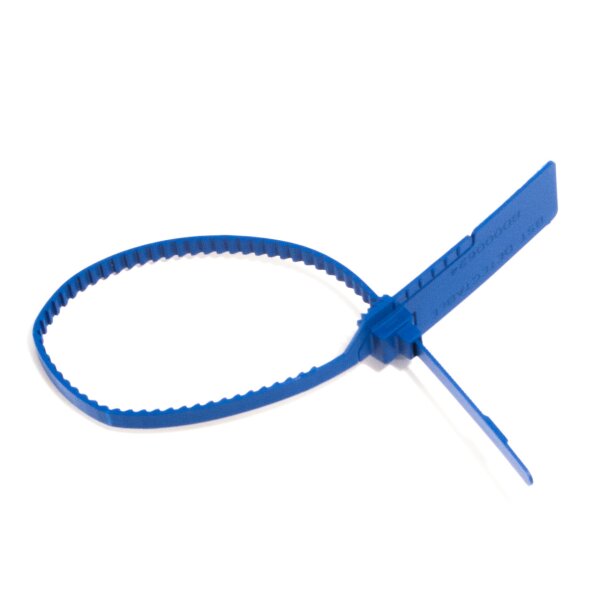 Sicherheitstags detektierbar mit fortlaufender Seriennummer - 100 Stück - blau