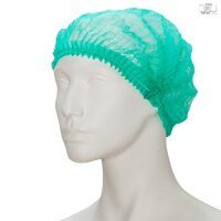 Vlies-Haube efficient mit Clip - 100 Stück - XL - grün