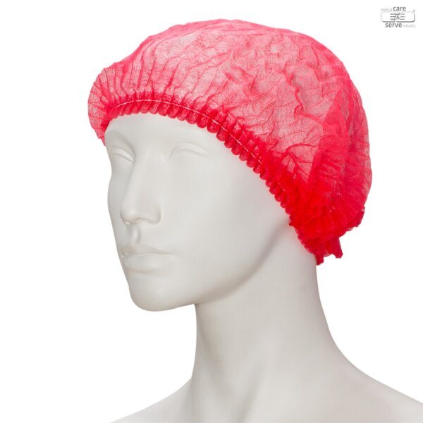 Vlies-Haube efficient mit Clip - 100 Stück - XL - rot