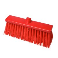 Strassenbesen hart - 300 x 60 mm - rot