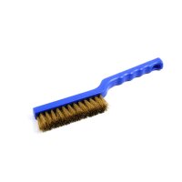 Maschinen-/ Fischbürste mit Drahtbesatz - Messing - blau