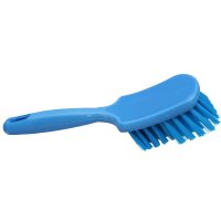 Stielbürste breit mit Gummikante mittelhart - blau