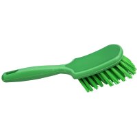 Stielbürste breit mit Gummikante mittelhart - grün