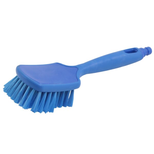 Stielbürste mit Wasserdurchlauf mittelhart - blau