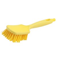 Stielbürste mit Wasserdurchlauf hart - gelb
