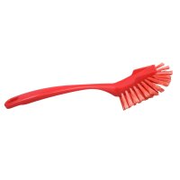 Spülbürste mit Kratzkante geschlitzt - rot