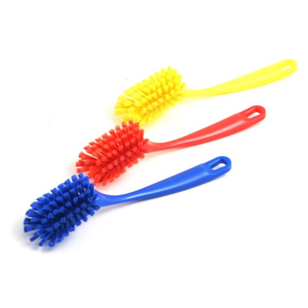 Spülbürste mit Kratzkante mittelhart - blau