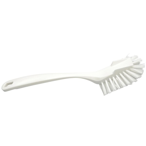 Spülbürste mit Kratzkante - weiß