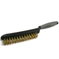 Stielbürste mit Draht 2-rhg. - Messing
