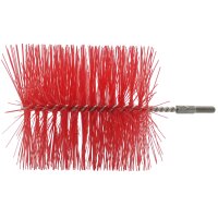 Rohrbürste mit Gewinde M6 - 100 mm - rot