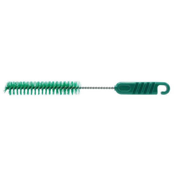 Rohrbürste "S" Edelstahldrehdraht mit Kunststoffgriff - 25 mm - grün