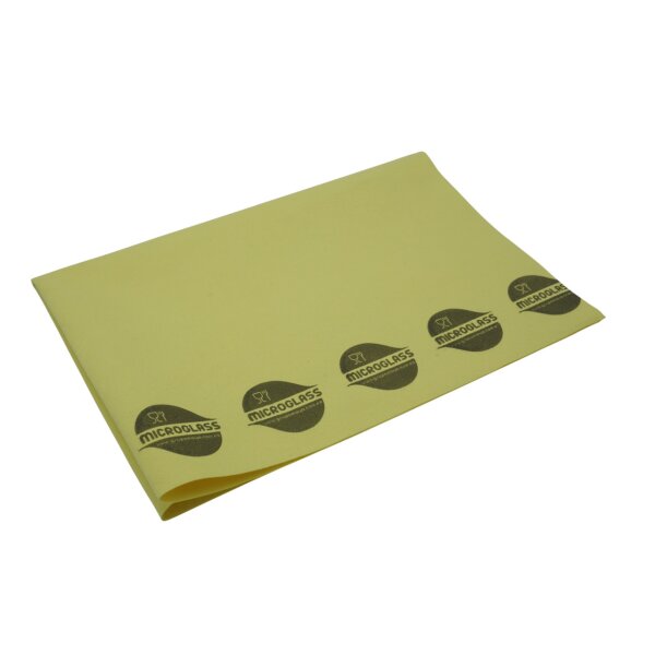 Mikrofaser-Reinigungstuch (7,2 Meter bei 12 Tüchern mit jeweils 40x60 cm) - gelb