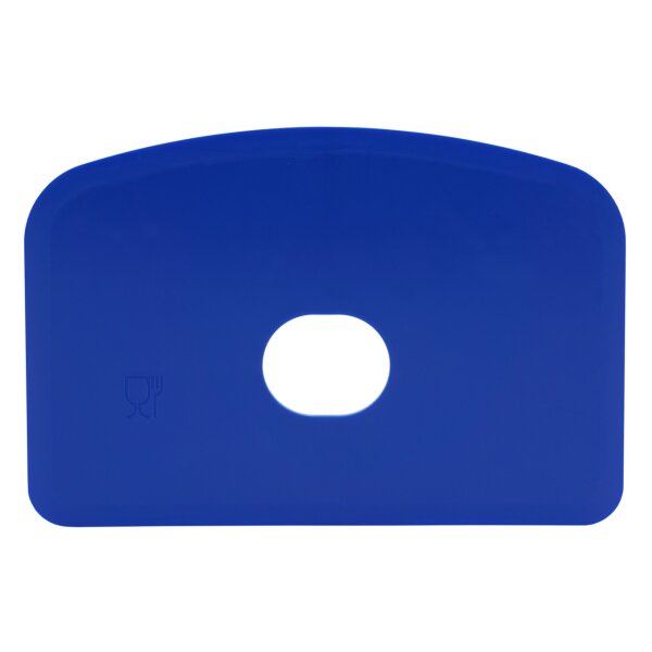 Schlesinger Teigschaber klein mit Loch - blau