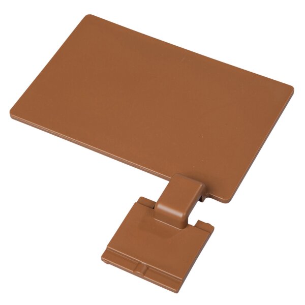 Beschriftungsschild für Wandschiene 110 x 75 mm - braun