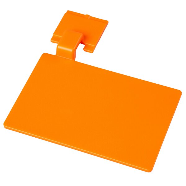 Beschriftungsschild für Wandschiene 110 x 75 mm - orange