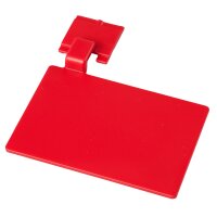 Beschriftungsschild für Wandschiene 110 x 75 mm - rot