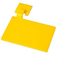 Beschriftungsschild für Wandschiene 110 x 75 mm - gelb
