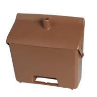 Kehrbehälter mit Stiel-Arretierfunktion - braun