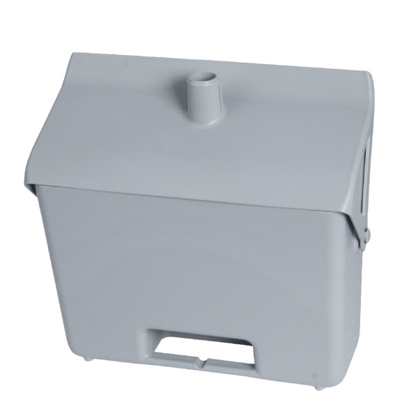 Kehrbehälter mit Stiel-Arretierfunktion - grau