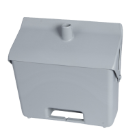 Kehrbehälter mit Stiel-Arretierfunktion - grau