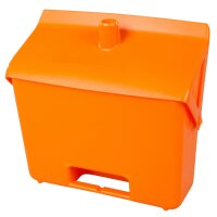 Kehrbehälter mit Stiel-Arretierfunktion - orange