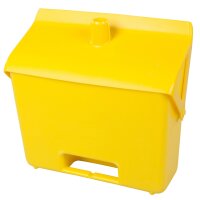 Kehrbehälter mit Stiel-Arretierfunktion - gelb